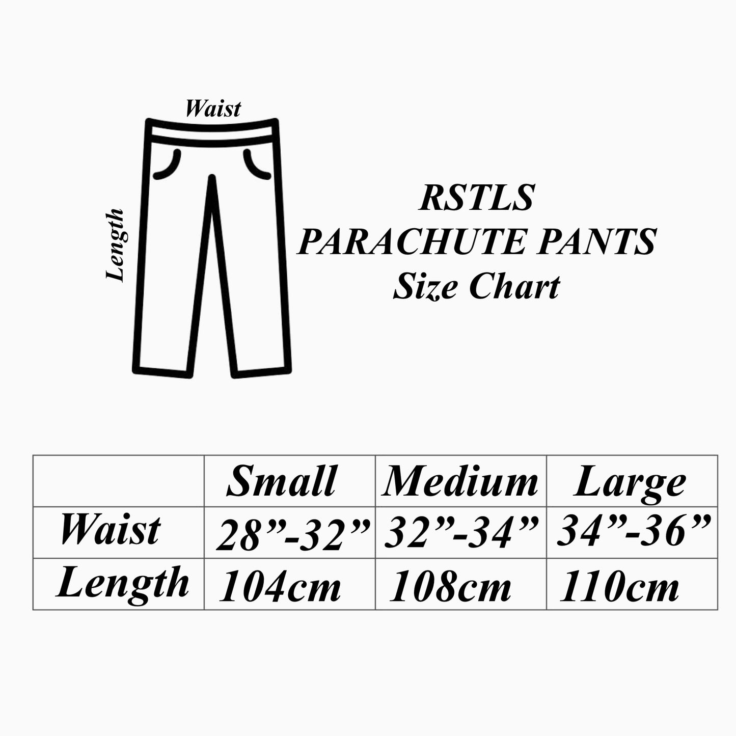 RSTLS unisex Parachute pants